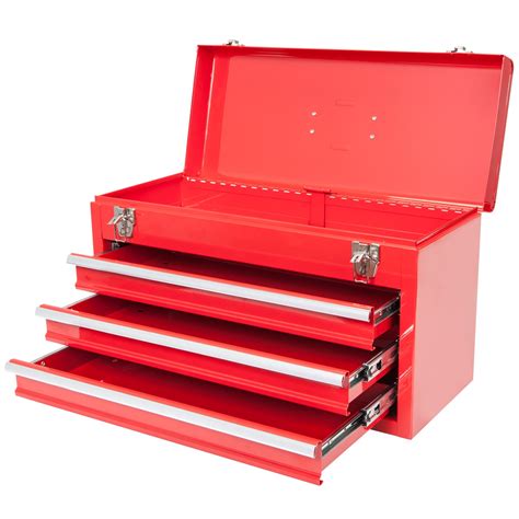 20 wide 3 drawer metal tool box red black|torin 20 tool box.